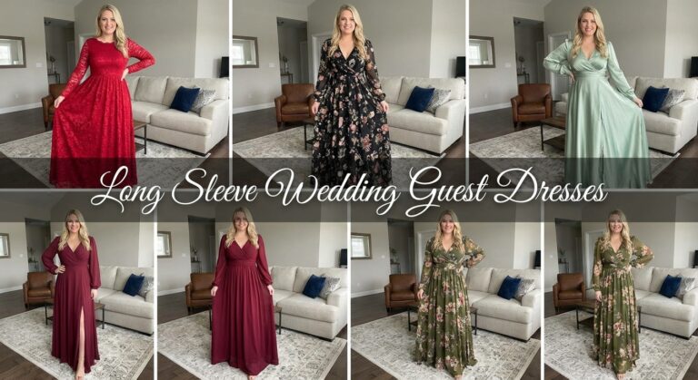 15 Long Sleeve Wedding Guest Dresses